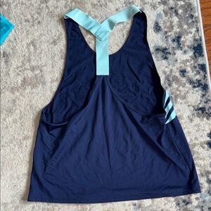 Navy Blue Tank Top with Light Blue Straps under armour size medium like new